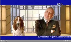 Vidéo du basset hound de LCL (Crédit Lyonnais)